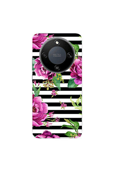 Other Honor Magic 8 Lite Roses on the line Transparent Silicone TPU Θήκη