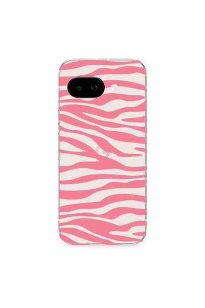 Other Google PIXEL 9A Pink Zebra Transparent Silicone TPU Θήκη