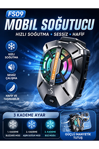 Qifit Mobile Cooler – Usb-Powered Smartphone Gaming Fan with Magnetic Radiato...