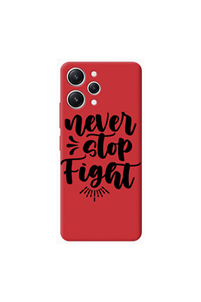 Other Xiaomi Redmi 12 Never stop fight Red Colored Silicone TPU Θήκη