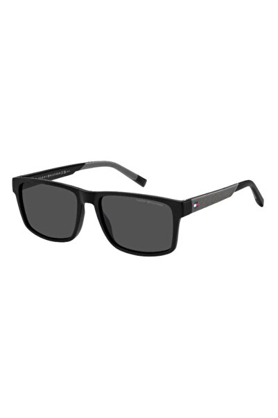 Tommy Hilfiger UV Protected Sunglasses Black Grey Frame Grey Mirror Lens 56mm...