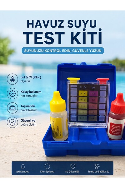Pina HAVUZ SUYU TEST KİTİ – pH ve KLOR ÖLÇÜM SETİ