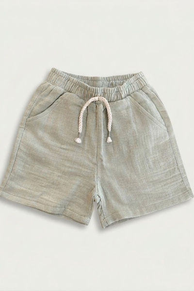 lilico Mint 100% Cotton Muslin Kids Shorts