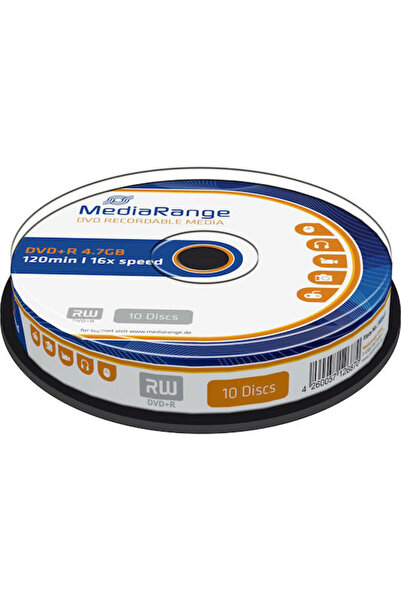 MediaRange Εγγράψιμο DVD+R 16x 4.7GB Κουτί 10 τεμαχίων 10 τεμάχια Κωδικός: MR453