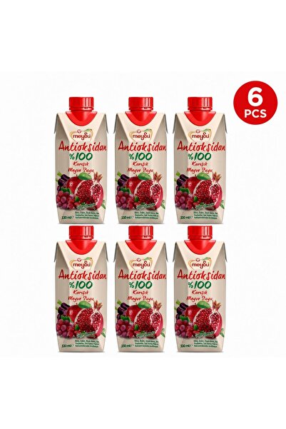 Meysu Suc 100% Mix Fructe Antioxidant Set 6 Bucăți 330 ml