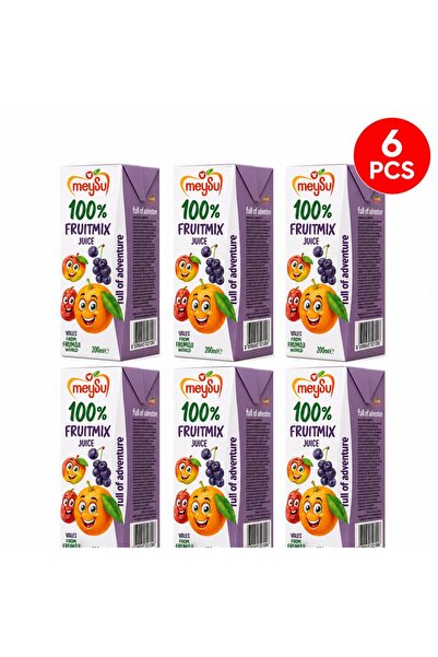 Meysu Suc 100% Mix Fructe Set 6 Buc 200 Ml