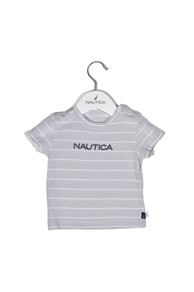 Nautica Μπλουζάκι Τζέρσεϊ Βιολογικό Σχέδιο 15 Γκρι Ριγέ 98εκ. 3 ετών