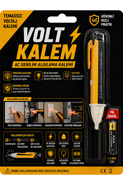 Ufak Tefek Şeyler Dedektörlü Temassız Işıklı Kablo Voltaj Test Elektrik Kaçak...