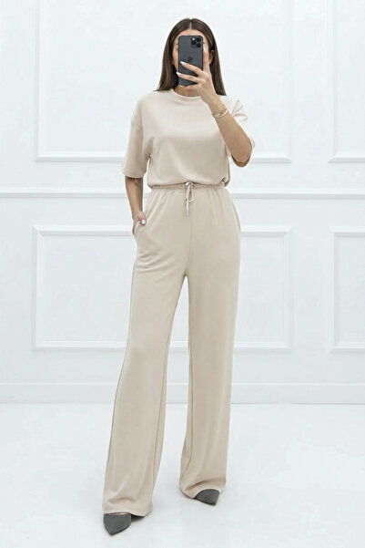 Runades Women's Short Sleeve Combed Cotton Lycra Full Stretchy High Waist Suit