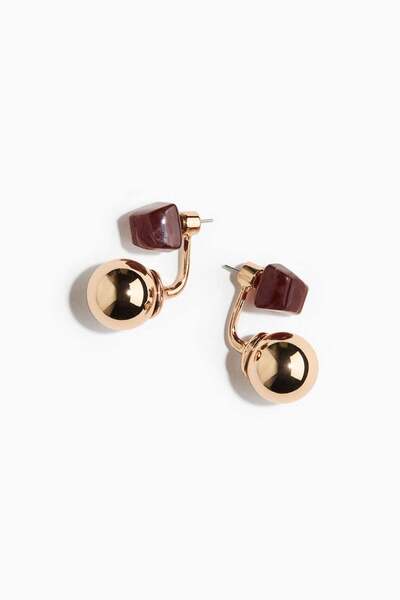 H&M Sphere-detail front and back earrings