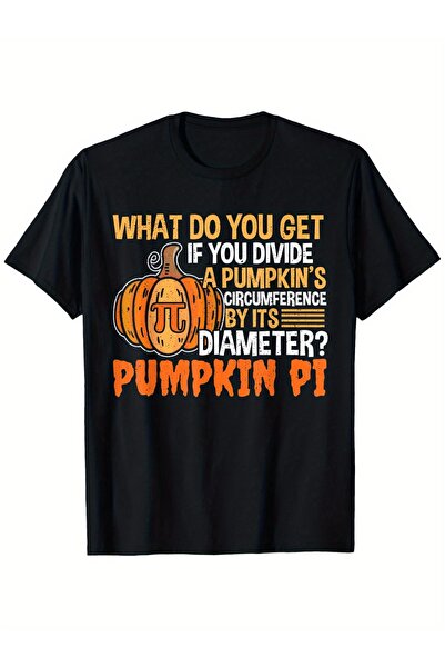 1001 Line Pie Fun Halloween Math Pumpkin Equation Men's T-Shirt. Breathable c...