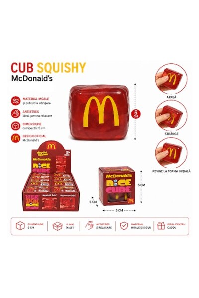 GIA'S WORLD Viral McDonald's SQUEEZE MODEL 2026 McDonald's ICE CUBE 1 BUCĂȚĂ ...