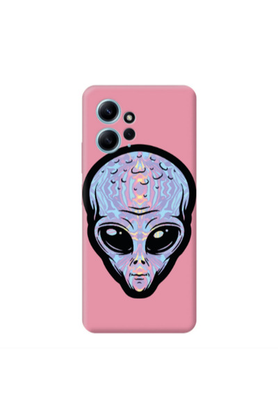 Other Xiaomi Redmi Note 12 4G Alien Pink Colored Silicone TPU Θήκη