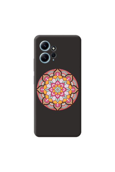 Other Xiaomi Redmi Note 12 4G Mandala D103 Black Colored Silicone TPU Θήκη