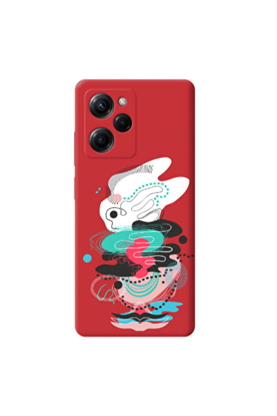 Other Xiaomi Poco X5 Pro Abstract 50 Red Colored Silicone TPU Θήκη