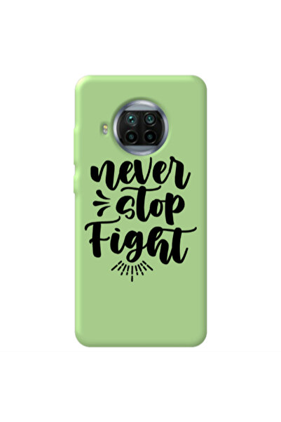 Other Xiaomi Mi 10T Lite Never stop fight Light Green Colored Silicone TPU Θήκη
