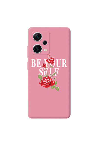 Other Xiaomi Poco X5 Be Your Self Pink Colored Silicone TPU Θήκη