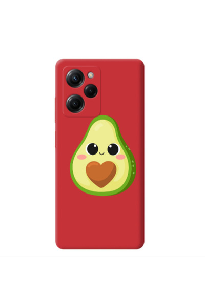 Other Xiaomi Poco X5 Pro Baby avocado Red Colored Silicone TPU Θήκη