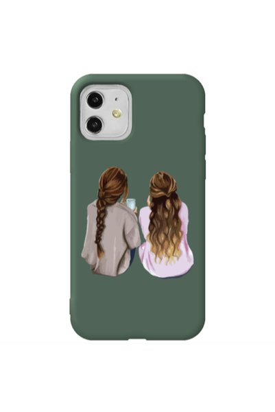 Other Apple iPhone 11 Friends Dark Green Colored Silicone TPU Θήκη