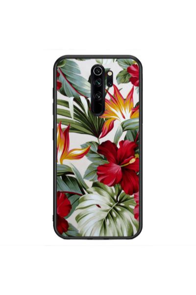 Other Xiaomi Redmi Note 8 Pro laves and flowers Black Glossy Θήκη
