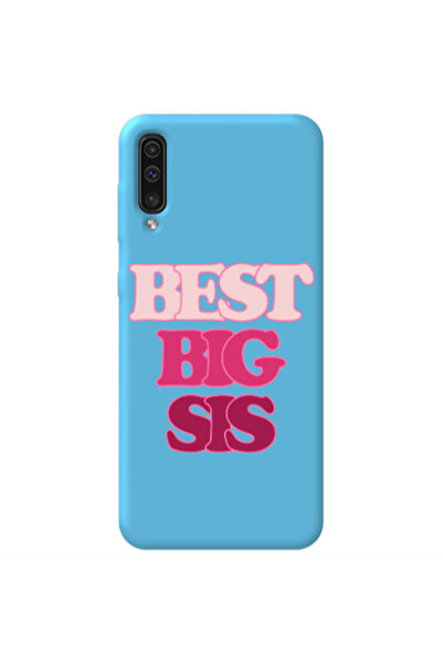 Other Samsung A70 Best Big Sis Blue Colored Silicone TPU Θήκη