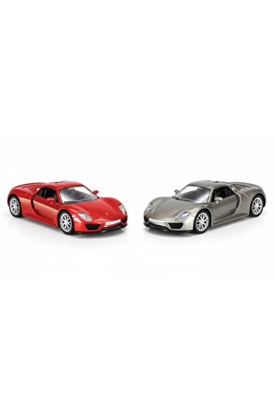 D-Power 1:36 Diecast Porsche 918 Spyder, Assorted Colors Red / Grey, 1 Piece