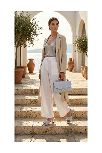 EMIENZA Volcano Vegan Leather Letter Detailed Sandals and Bag Set