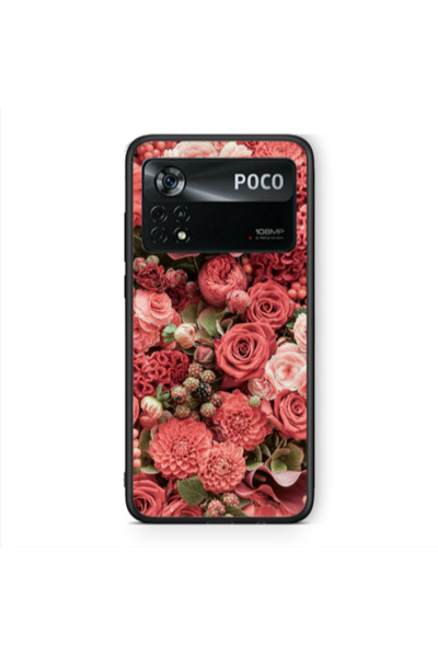 Other Xiaomi Poco X4 Pro Rose festival Black Glossy Θήκη