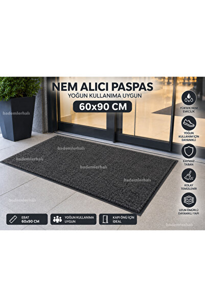 bademlerhali Moisture Absorbing Door Mat 60X90 cm |   Non-Slip Sole Entrance ...