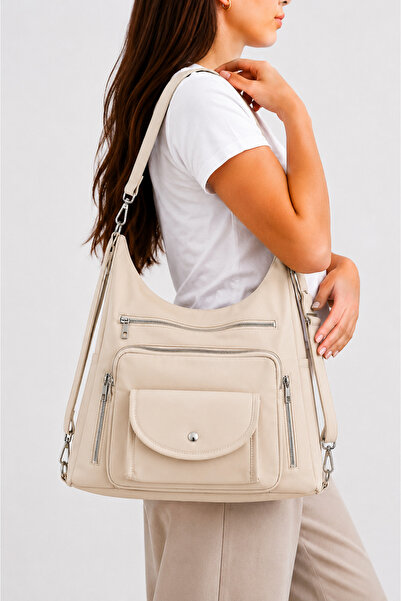 MILANOFOX 6-Compartment Backpack and Shoulder Bag with Flap and Pocket – Line...