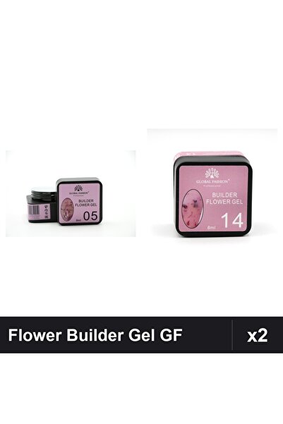 global fashion Set 2 Flower Builder Gel 8ml Nr.05 Nr.14 Constructie Unghii UV