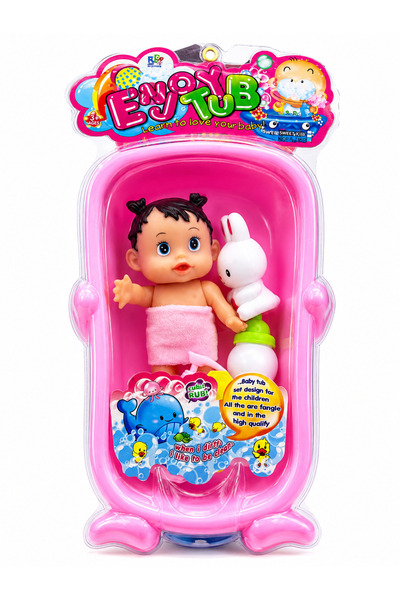 Toybox Baby Bath Tub Play Set with Doll and Accessories for Kids Pretend Play...