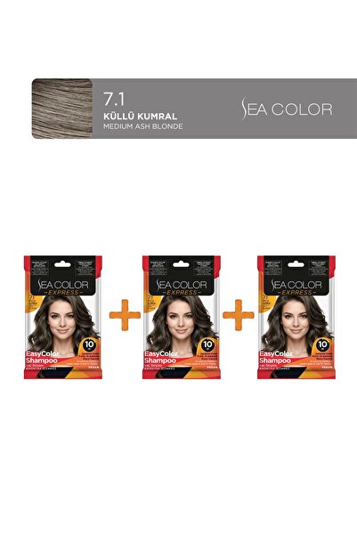 Sea Color 3'lü Express Amonyaksız Şampuan Boya, Şampuan Kolaylığında Saç Boya...