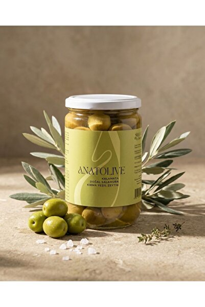 Anatolive Kalamata Doğal Salamura Kırma Yeşil Zeytin 400g