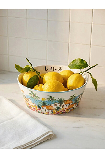 LC Waikiki LCW HOME Karışık Baskılı Porselen Salata Kasesi