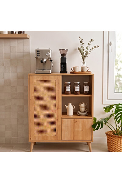 VOW HOME LIVING CALVİN HAZERAN KAHVE KÖŞESİ/ÇOK AMAÇLI DOLAP/MUTFAK DOLABI