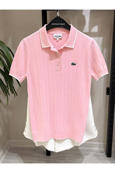 Lacoste LIVE تيشيرت جولف صيفي محبوك من لاكوست LV بياقة بولو