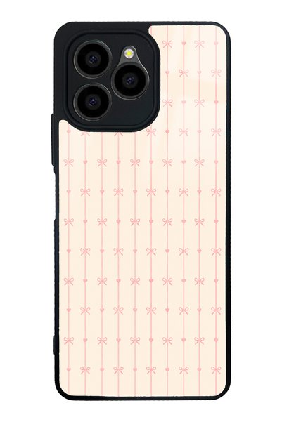 Spoyi Omix X6 Glossy Phone Case with Cream Coquette Pattern Design