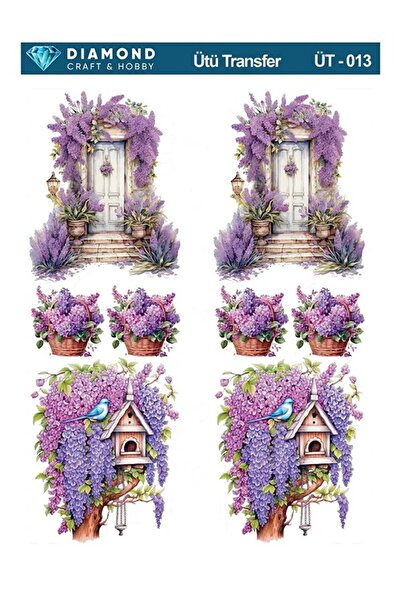 Buhobi ÜT013 Mor Leylak Diamond Craft Ütü Transfer Kağıdı 25x35cm