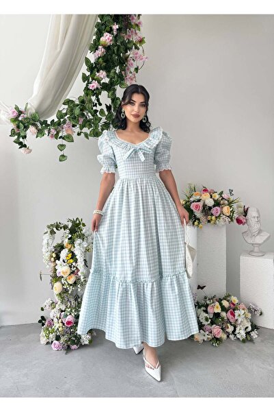 conconmoda Geun Fırfır Yaka Elbise