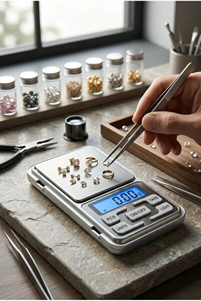 500 gr 0.01 gr Hassas Kuyumcu Terazisi Dijital Eczane Tartısı LCD Ölçüm Cihazı Cep Tipi