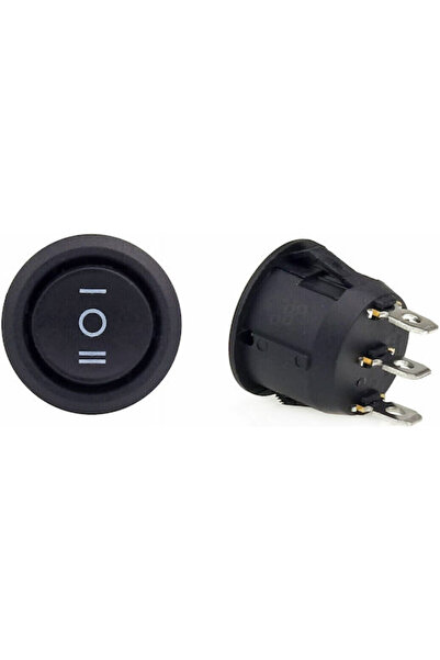 AMIO Διακόπτης Αυτοκινήτου On/Off 12V Γενικής Χρήσης 3 ακίδων Μαύρος Κωδικός:...