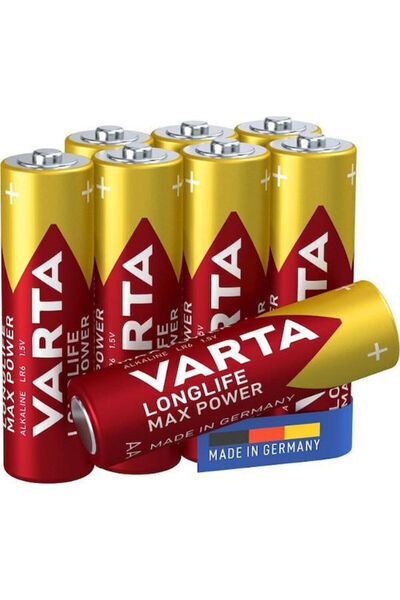 Varta Μπαταρίες Αλκαλικές Longlife Max Power AA 1.5V 8 τεμάχια