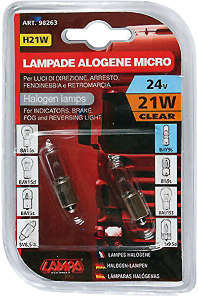 Lampa Λάμπες Αυτοκινήτου Μικρολάμπα H21W-BAY9s 24V 21W 2 τεμάχια