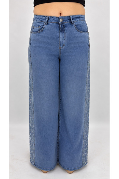 ZANESSİ FASHION Plus Size Special Design Series Wide Leg Summer Women's Trousers