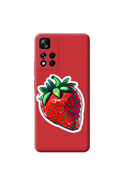 Other Xiaomi Redmi Note 11 Pro 5G strawberry Red Colored Silicone TPU Θήκη