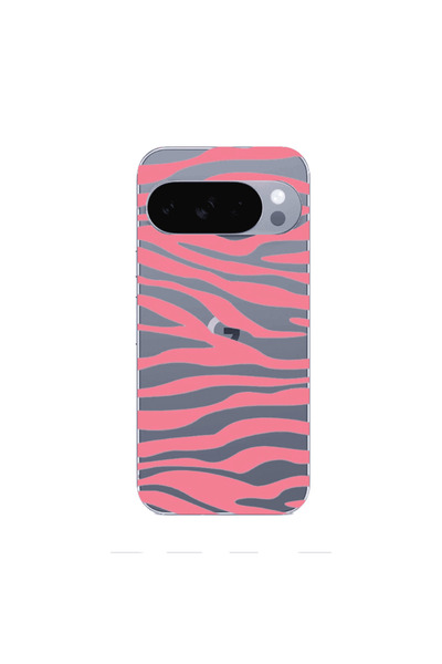 Other Google Pixel 10 Pro Pink Zebra Transparent Silicone TPU Θήκη