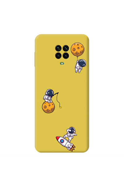 Other Xiaomi Redmi Note 9 Pro Cute astronauts Yellow Colored Silicone TPU Θήκη