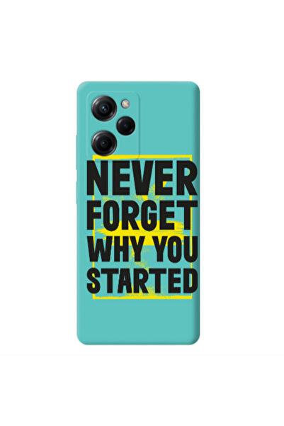 Other Xiaomi Poco X5 Pro Never Forget Turquoise Colored Silicone TPU Θήκη