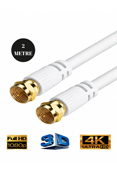 NEXT NEXTSTAR 2 Metre Full Hd 3d 4k Anten Tv Uydu Lnb Kablosu (f Konnektör Ta...